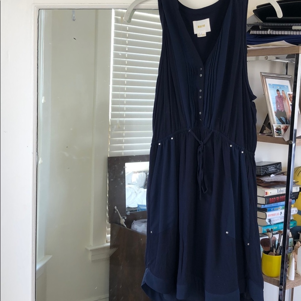 Maeve Anthropologie blue sleeveless dress